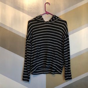 Black & White Extremely Soft Striped Sweatshirt